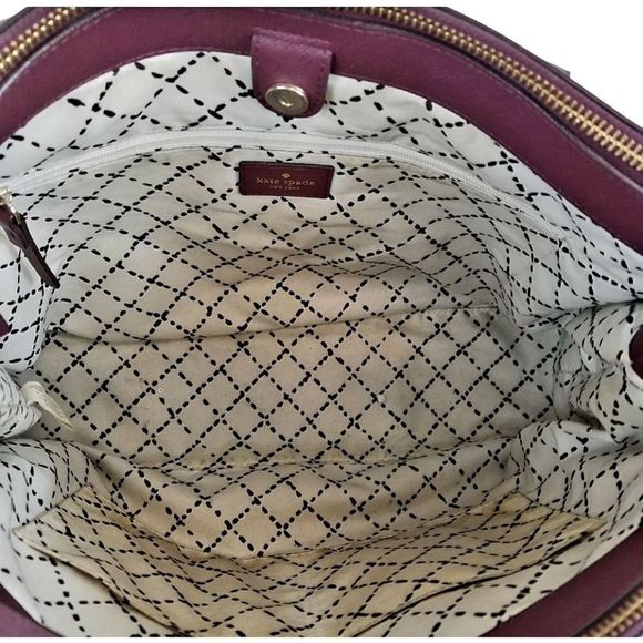 Kate Spade Merlot double zip satchel bag - Picture 6 of 8